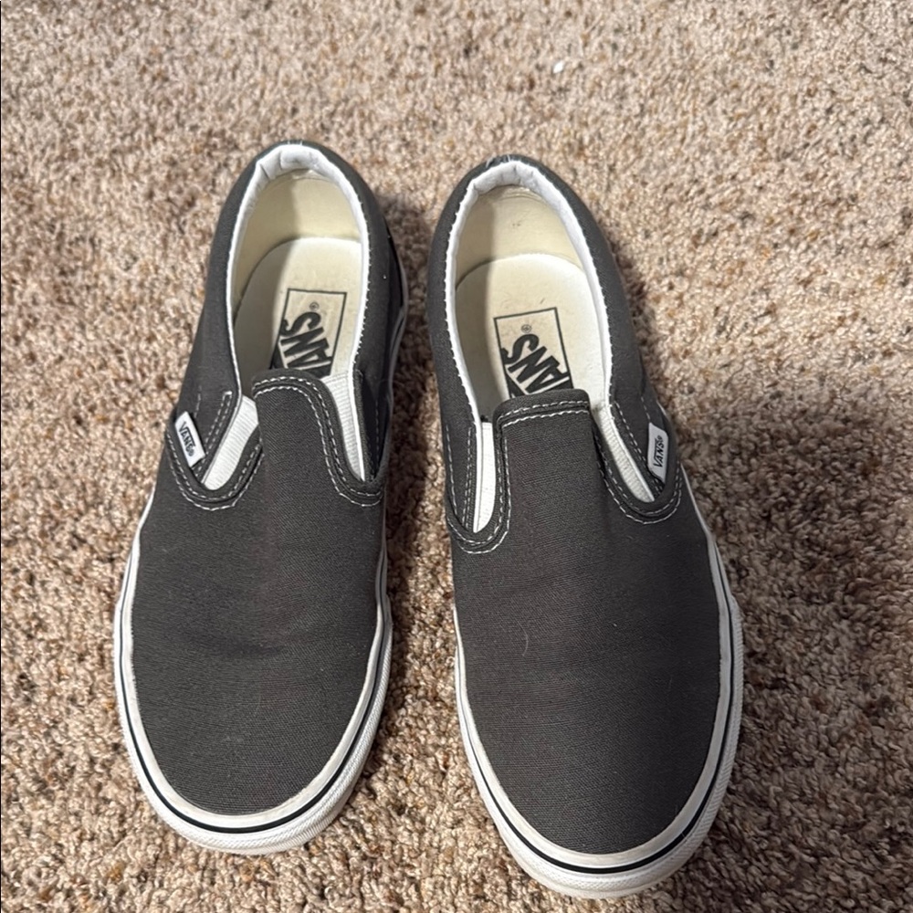 Vans Black and White Slip-On Shoes